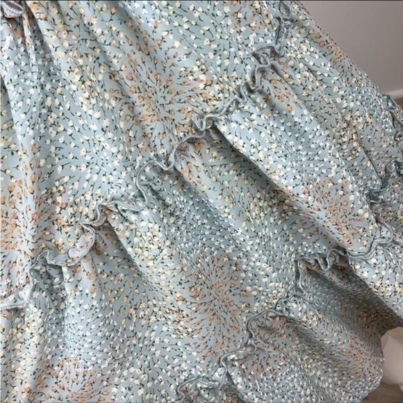 Bailey Blue Floral Cami Ruffled Mini Dress Size Large NWOT - Picture 6 of 8